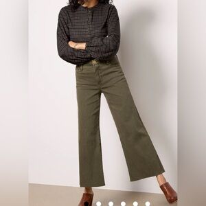 Meg fab ab wide leg green denim